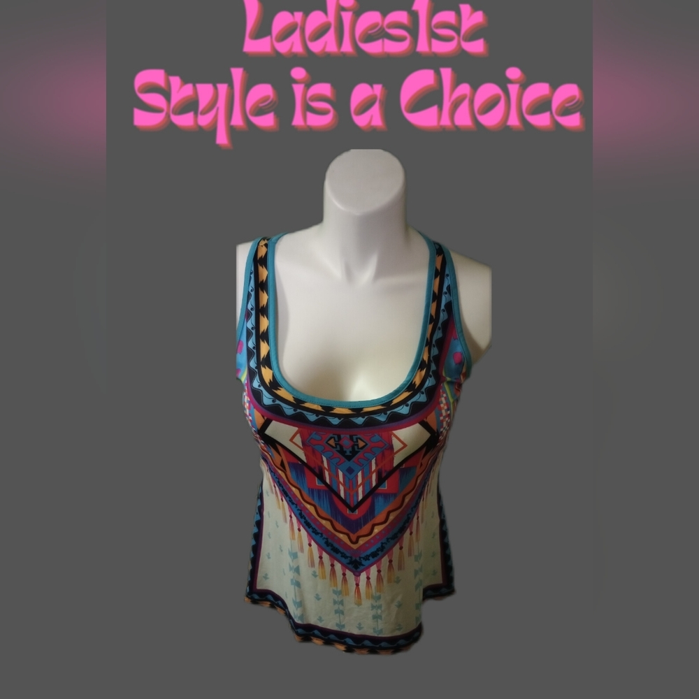 Dashiki, size L, pink multi combo